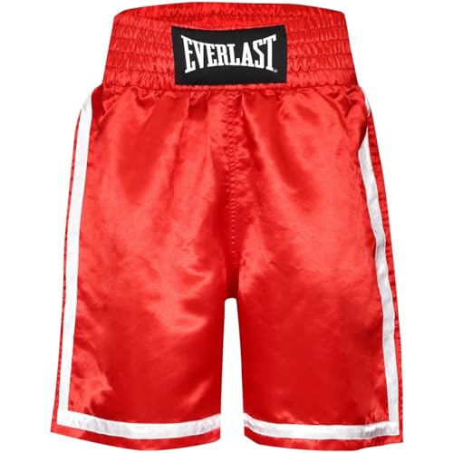Everlast Männer Sport Boxen Hose Competition Boxing Shorts, Rot/Weiß, M von Everlast