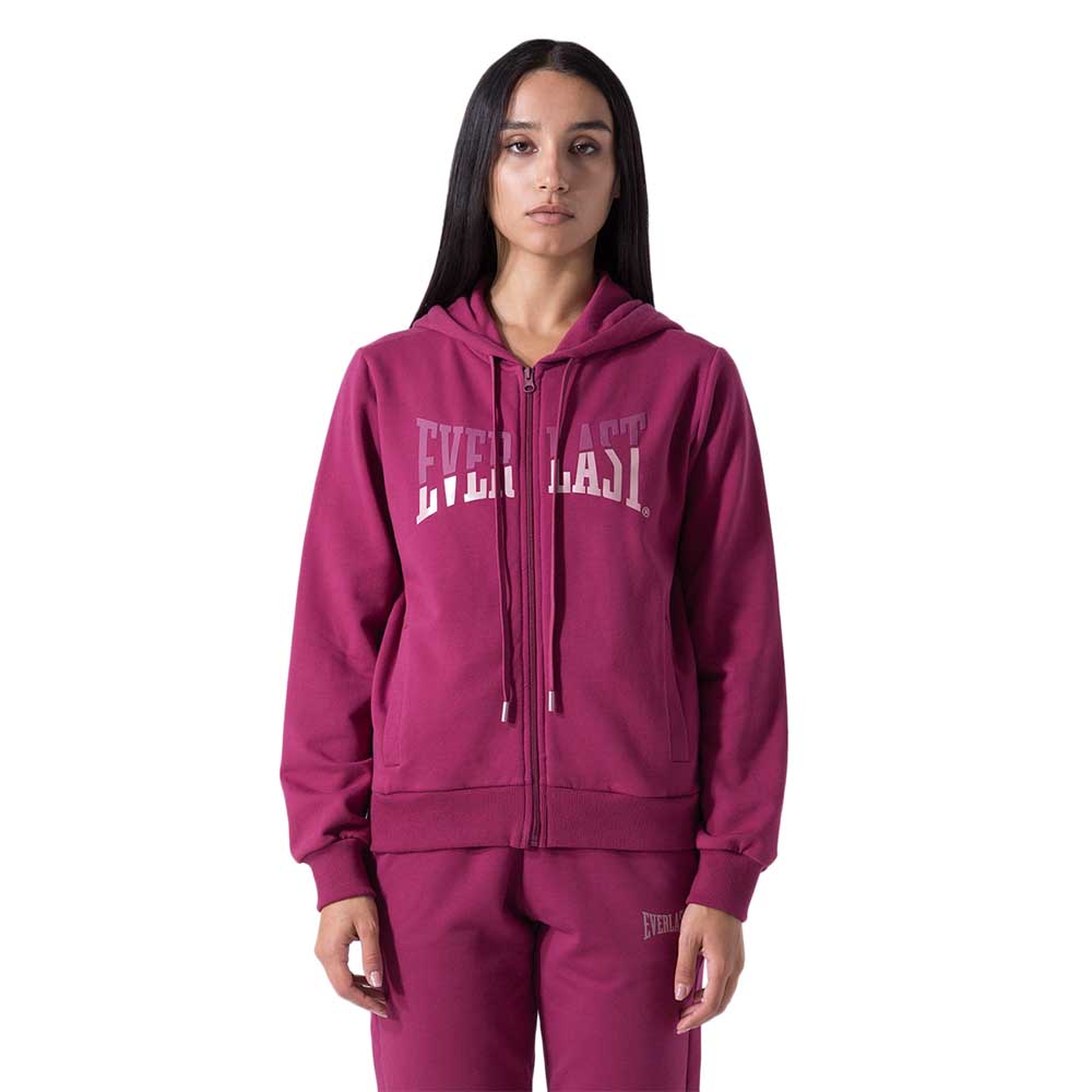 Everlast Felpa Strechetch Full Zip Sweatshirt Rosa M Frau von Everlast