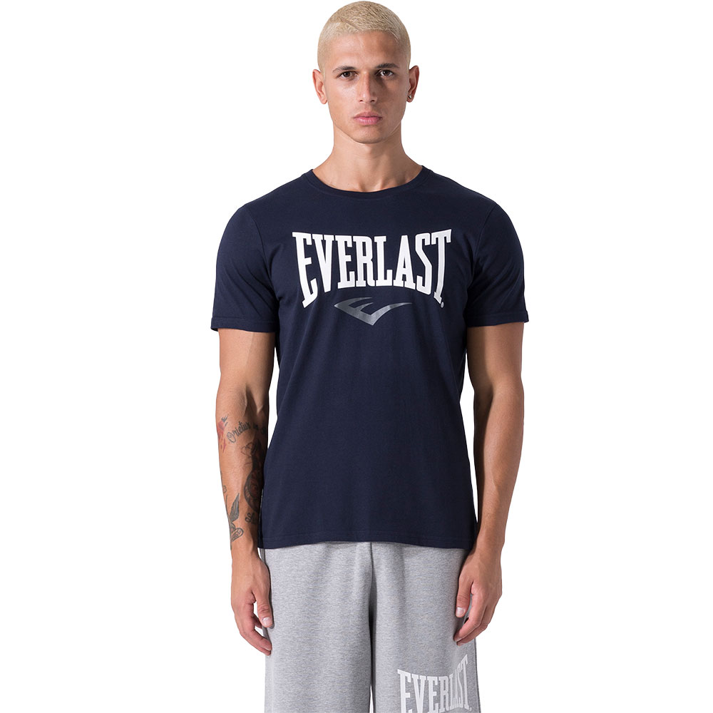 Everlast Fitted Logo Short Sleeve T-shirt Blau L Mann von Everlast