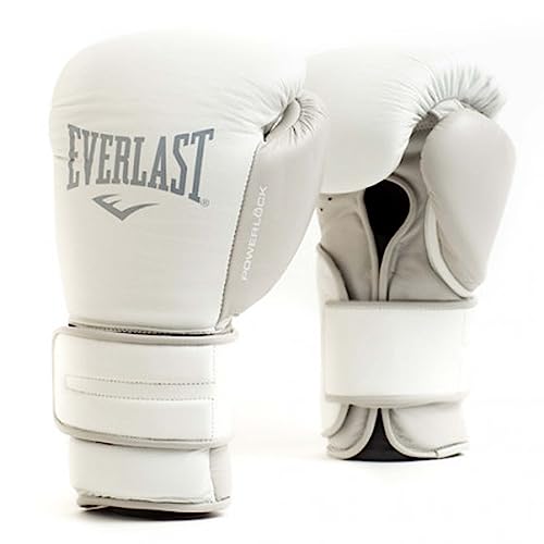 Everlast Unisex - Erwachsene Boxhandschuhe Powerlock 2 Trainingshandschuh, Weiß, 16oz von Everlast