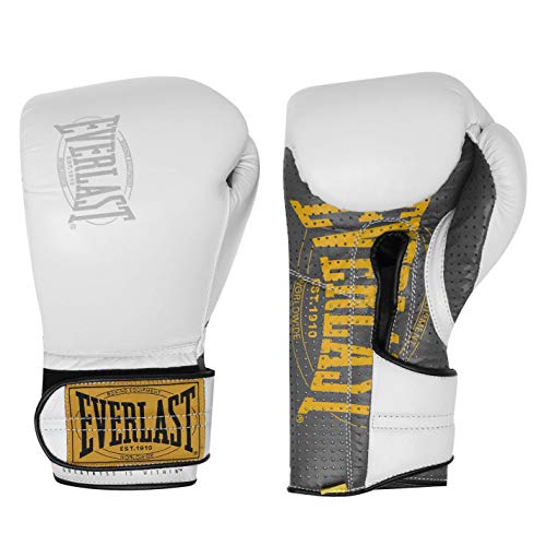 Everlast Unisex- Erwachsene Boxhandschuhe 1910 Sparring Glove Trainingshandschuhe, Weiß, 16oz von Everlast