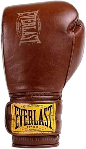 Everlast Unisex- Erwachsene Boxhandschuhe 1910 Sparring Glove Trainingshandschuhe, Braun, 14oz von Everlast