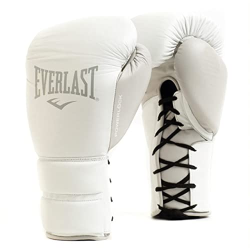 Everlast Unisex - Erwachsene Boxhandschuhe Powerlock 2 Pro Lace Trainingshandschuh, Weiß, 16oz von Everlast