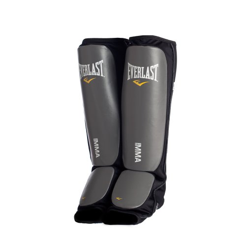 Everlast Unisex - Erwachsene Sport Boxen Schienbeinschutz Martial Mixed Arts Shinguard, Schwarz, S/M von Everlast