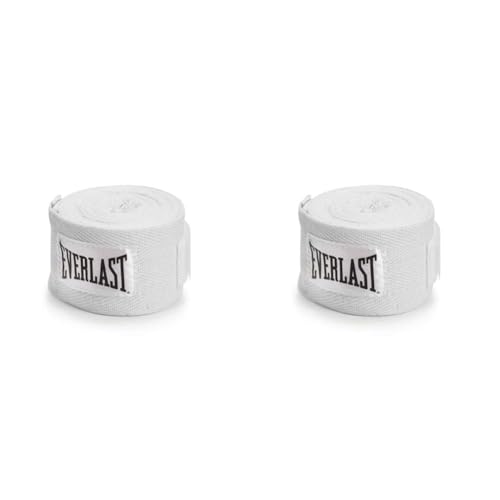 Everlast Unisex - Erwachsene Sport Boxen Handbandagen Handwraps, Weiß, 120 (Packung mit 2) von Everlast