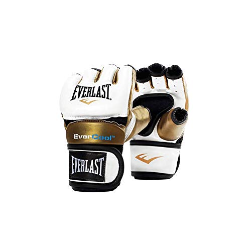 Everlast Unisex - Erwachsene Boxhandschuhe Everstrike Training Glove Traininghandschuh, Weiß/Gold, S/M von Everlast