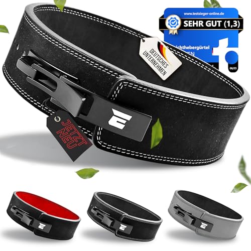 EVERLEVEN Premium Echtleder Gewichthebergürtel, Gewichthebergürtel für Herren und Damen, Weightlifting Belt, Fitness Gym Gürtel Bodybuilding Kraftsport Lifting Belt - Größe S/M von Everleven