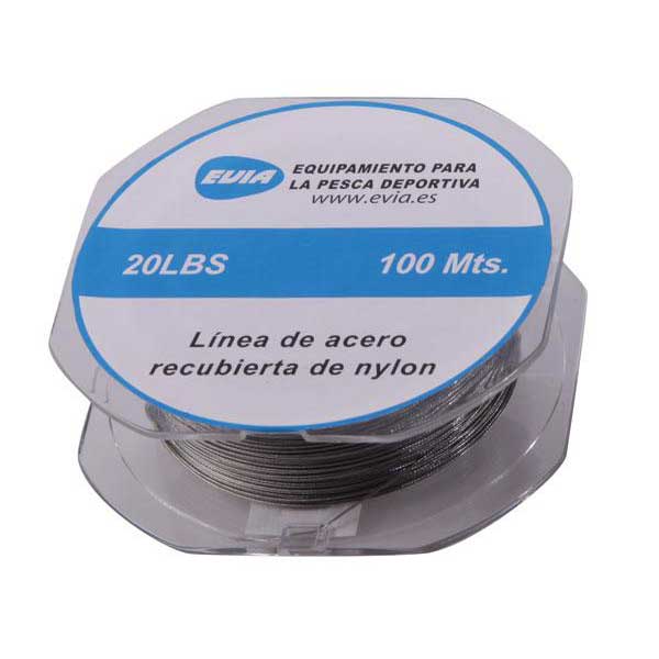 Evia Steel&nylon Cable 100 M Line Grau 0.450 mm von Evia