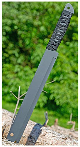 Evil Wear 46cm Schwarzes Outdoor Messer mit Holster, Einhand-Gürtelmesser von Evil Wear