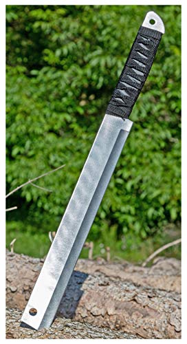 Evil Wear Outdoor Messer mit Holster Silber Taktisches Einhand-Messer Gürtel-Messer 46cm von Evil Wear