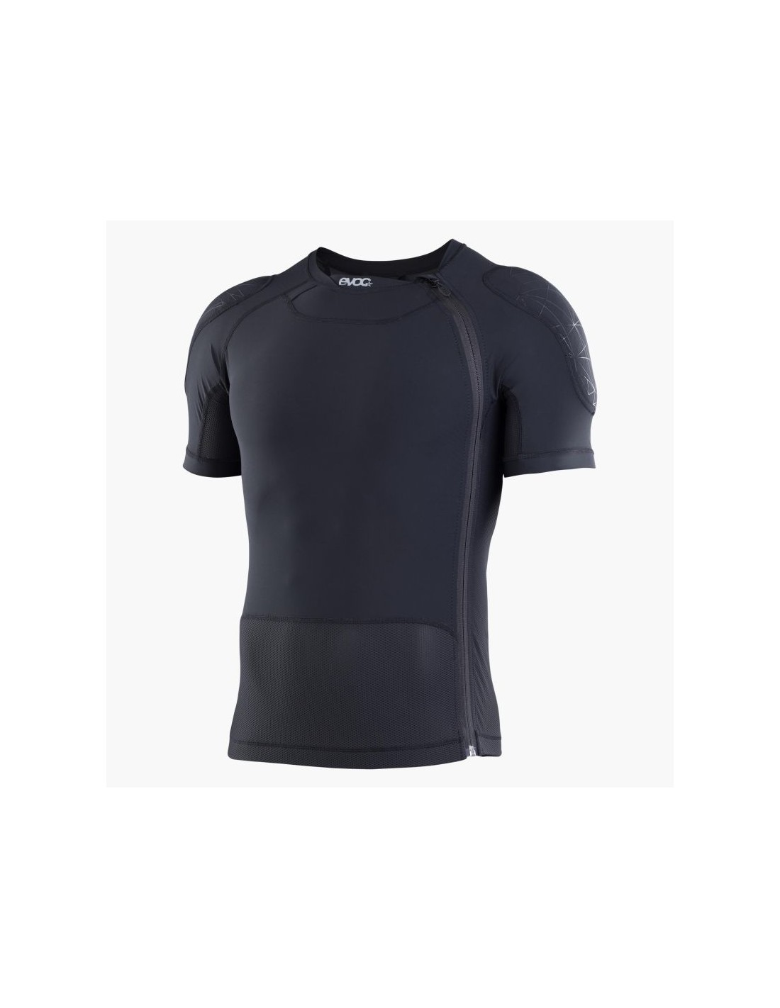 Evoc Protector Shirt Zip, Steißbeinpolsterung, kurzes Protektor-Shirt, waschbar, mit Rückenprotektor, Schulterprotektor, schwarz Protektorgröße - M, von Evoc