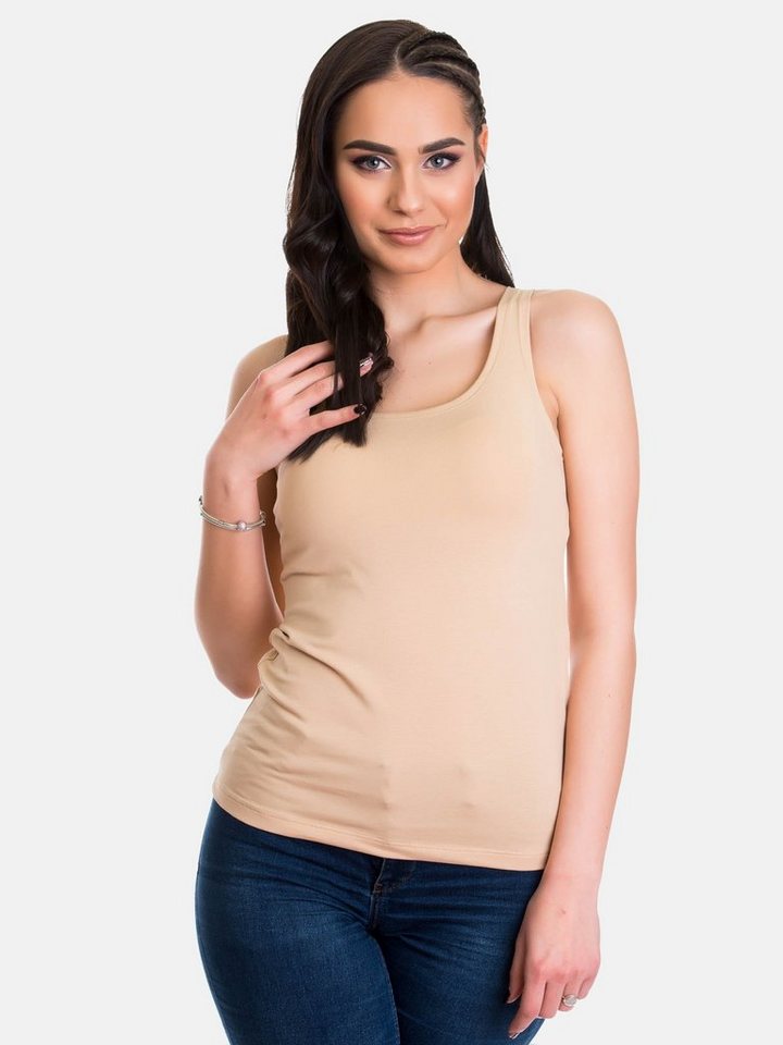 Evoni T-Shirt Basic Shirt für Damen Sommer Tank Top von Evoni