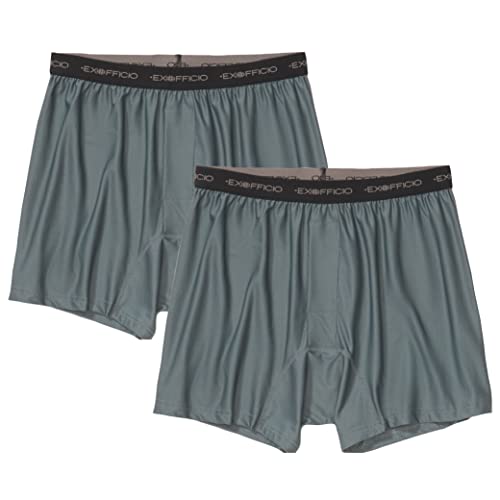 ExOfficio Men's Give-N-Go Boxer Shorts, 2-Pack, Charcoal, Medium von ExOfficio