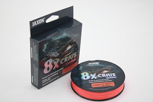 Geflochtene Schnur Jaxon Crius Catfish 8X 300m orange Welschnur Waller (0,37mm / 50kg) von Exar