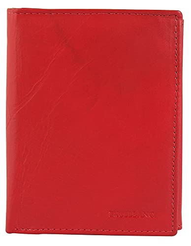 Excellanc Herren-Geldbörse Echt Leder Hochformat 12 x 10 x 2 cm 3000067 (rot) von Excellanc