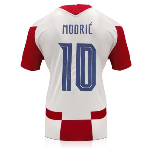 Exclusive Memorabilia Kroatien 2020-21 Fußballtrikot, signiert von Luka Modric von Exclusive Memorabilia