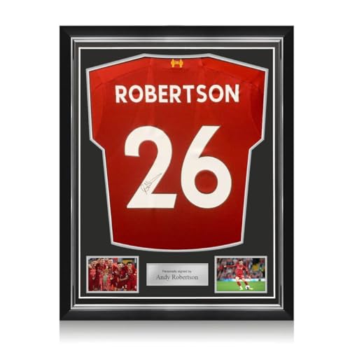 Exclusive Memorabilia Von Andy Robertson signiertes Liverpool-Trikot. Überlegener Rahmen von Exclusive Memorabilia