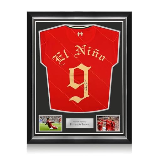 Exclusive Memorabilia Von Fernando Torres signiertes Liverpool-Trikot: EL Nino. Überlegener Rahmen von Exclusive Memorabilia