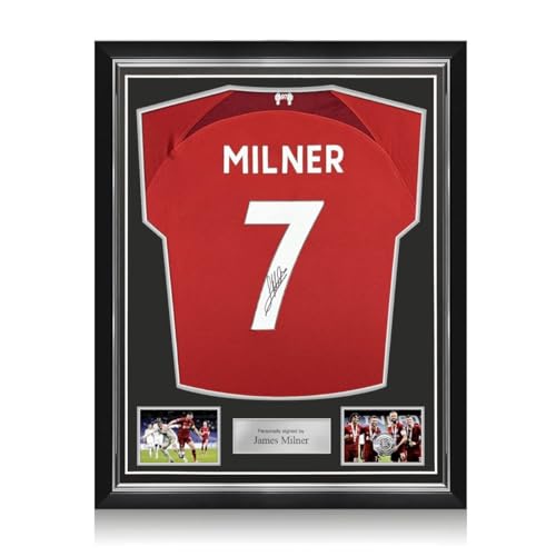 Exclusive Memorabilia Von James Milner signiertes Liverpool-Trikot 2022-23. Überlegener Rahmen von Exclusive Memorabilia