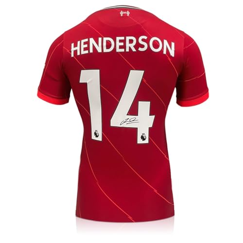 Exclusive Memorabilia Von Jordan Henderson signiertes Liverpool-Trikot 2021-22 von Exclusive Memorabilia