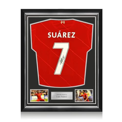 Exclusive Memorabilia Von Luis Suarez signiertes Liverpool-Trikot. Überlegener Rahmen von Exclusive Memorabilia