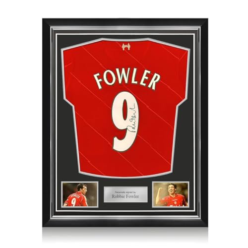 Exclusive Memorabilia Von Robbie Fowler signiertes Liverpool-Trikot. Überlegener Rahmen von Exclusive Memorabilia