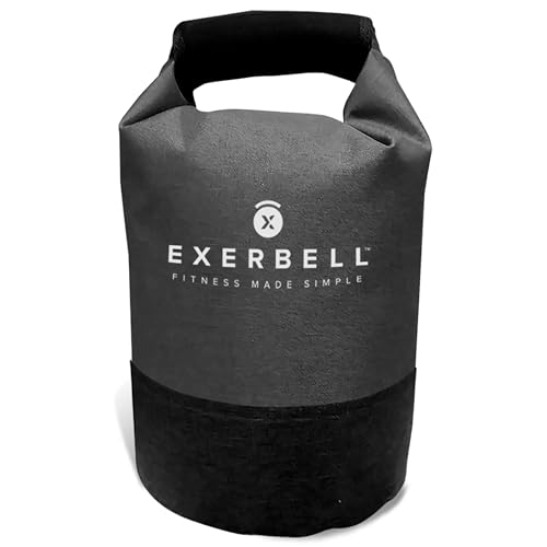 Exerbell Kettlebell verstellbar & faltbar 2-14 kg (1 x Grau) – Wasser- und Sandsack Kettelball – Adjustable Kettlebell – Sandbag Training & Gewichtssack – Strength Training Equipment von Exerbell