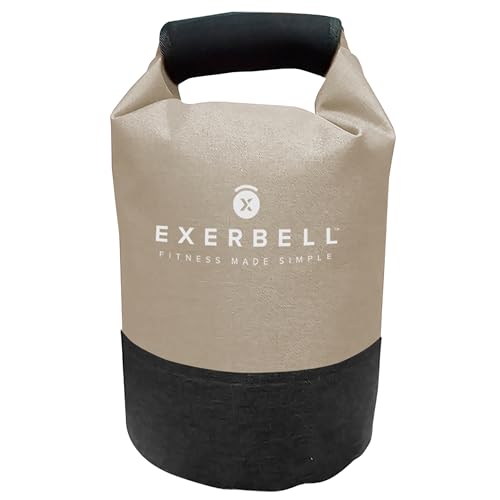 Exerbell Kettlebell verstellbar & faltbar 2-14 kg (1 x Sand) – Wasser- und Sandsack Kettelball – Adjustable Kettlebell – Sandbag Training & Gewichtssack – Strength Training Equipment von Exerbell