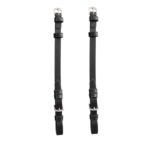 ExionPro Zaumzeug Backenstücke mit Schnallenverschluss (16 mm) – Schwarz, vollständig, Ersatz-Wangenteil von ExionPro