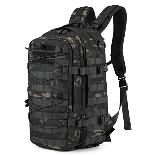 Explokit Militär Taktischer 25L Rucksack Herren Daypack Armee Backpack Outdoor Tasche Motorrad Bag Wanderrucksack für Assault Arbeit Outdoor Sport Fitness Wandern Trekking Camping von Explokit