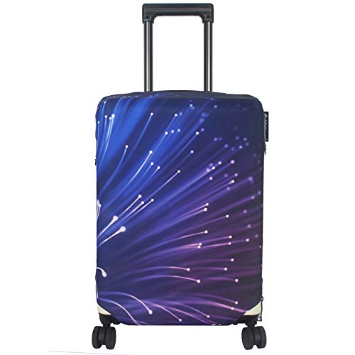 Explore Land Reisegepäckabdeckung, Koffer-Schutz, passend für 45,7-81,3 cm Gepäck, Feuerwerk, XL(31-32 inch Luggage) von Explore Land