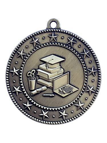 10 Stück Scholastic Gold Medaillen Trophäe Award mit Halsbändern EMDC95 von Express Medals