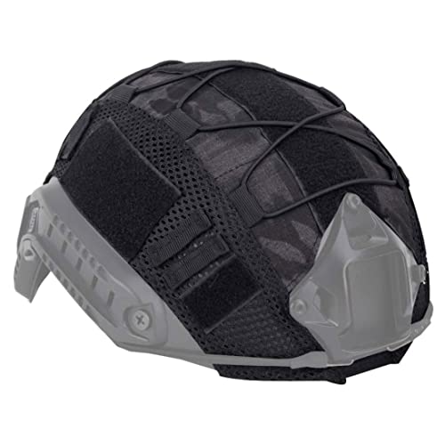 Helmabdeckungsnetz Helmabdeckung ohne Helm Airsoft Helmschutzschutzhelmzubehör für Outdoor Airsoft Paintball Gear Schwarz von Eyccier