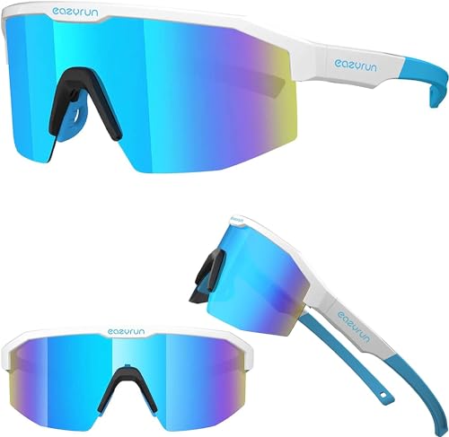 Eye Am Fahrradbrille/Sportbrille für Damen & Herren - Sonnenbrille für Sport, Laufen, MTB & Outdoor Modell: EAZYRUN (F24D-WT) von Eye Am