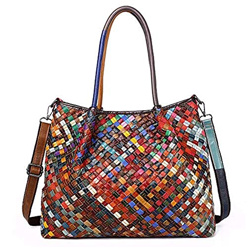 Eysee Damen Handtaschen Rind Leder-Umhängetasche Henkeltaschen Schultertasche 2020 NEU (Mehrfarbig 1) von Eysee