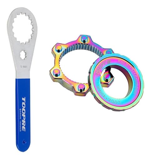 Ezweiji Bremsscheibe Centerlock, Fahrrad Center Lock Adapter auf 6 Loch MTB Fahrrad Fitting Adapter Scheibenbremse Boost Hub Spacer Fahrradteil, Inklusive Montageschlüssel (Blenden) von Ezweiji