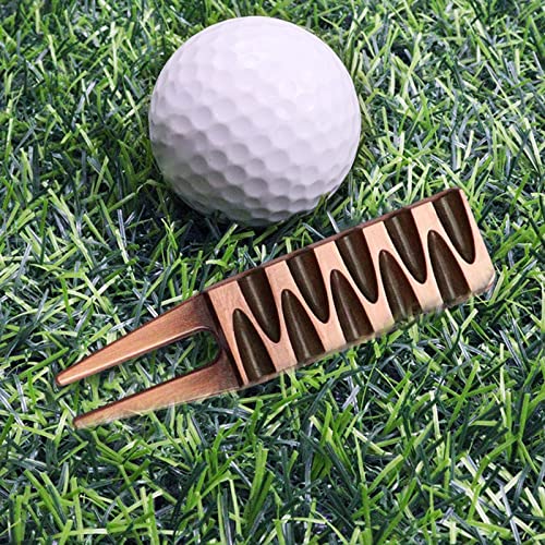 F Fityle 3xGolf Divot Reparatur Werkzeug Langlebig Marker Tragen Beständig für Golf Club Rasen Bronze, Bronze, 4 Stück von F Fityle