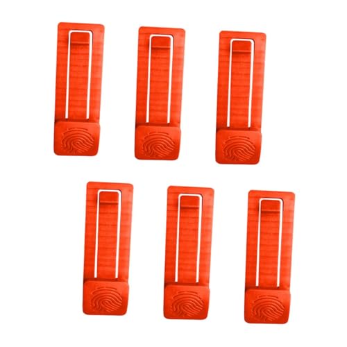 F Fityle 6X Surfbrett-Finnenclips Set Paddle Board Flossenclips Paddleboarding Supplies Teile Zubehör Ausrüstung Verbesserte Stabilität Schnallen, Orange von F Fityle