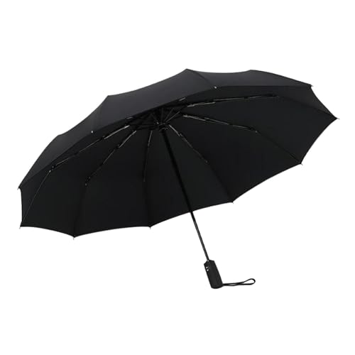 F Fityle Automatischer Taschenschirm, tragbarer Reise-Regenschirm für Outdoor, Strand, Wandern, Herren, Schwarz von F Fityle