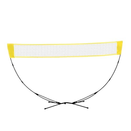 F Fityle Badmintonnetz, Mesh-Netz, tragbares geflochtenes Netz, Pickleballnetz, Tennis-Volleyballnetz, Ersatz für Übungsunterhaltung, Gelb von F Fityle