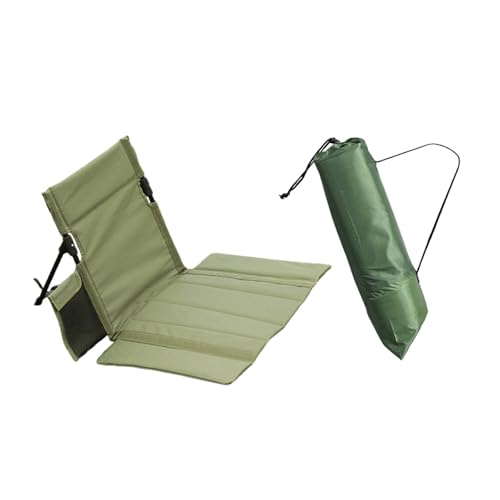 F Fityle Bodenstuhl, Strandsitz für Erwachsene, stabile Klappliege mit Tragetasche für, Bergsteigen, Rasen, Rucksackreisen, Wandern, GrÜn von F Fityle