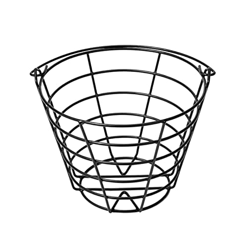 F Fityle Golfball-Metall-Range-Korb Golfballbehälter mit Griff – fasst 50/100 Bälle, Klein von F Fityle