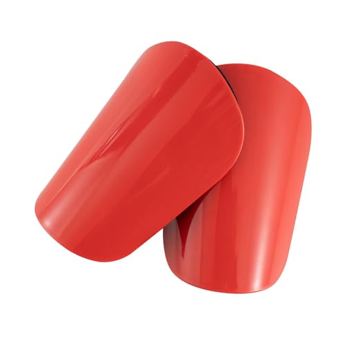 F Fityle Mini-Fußball-Schienbeinschoner für Männer und Frauen, leicht, kompakt, bequem, geeignet für Erwachsene, Rot von F Fityle