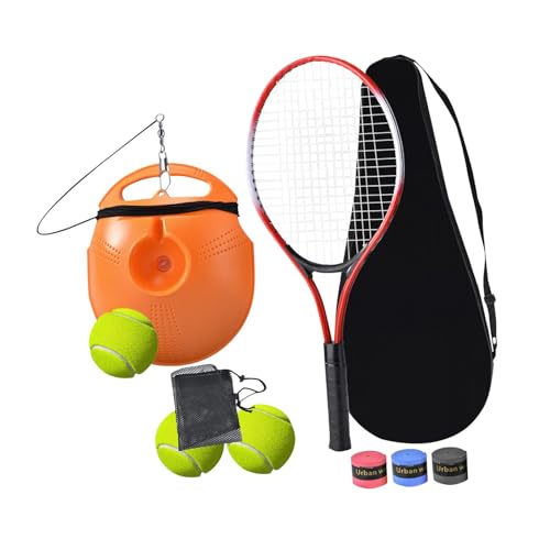 F Fityle Solo-Tennistrainer, Recover Back, Tennis-Trainingsgerät, Übungs-Garten-Tennis-Rebounder-Kit, Solo-Tennis-Trainingshilfe für Erwachsene, Rot von F Fityle