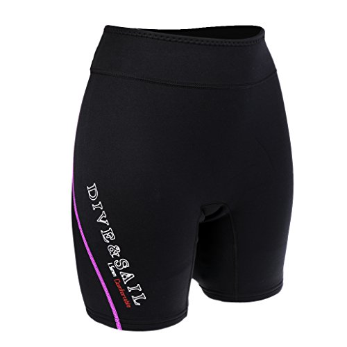 FITYLE Neoprenhose Shorts 1,5mm Neopren Pants - Lila, Frauen S von F Fityle