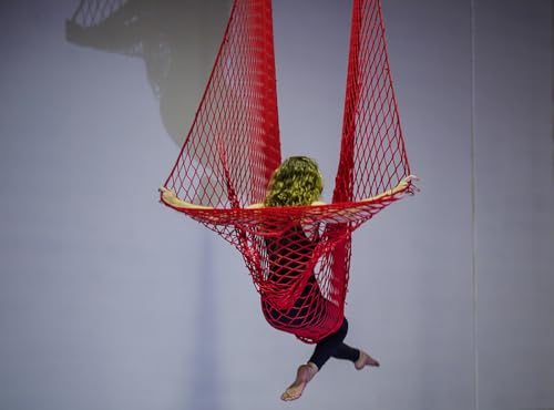 Aerial Net für Aerial Yoga, Akrobtik-Zirkus, Kinder-Hängematte – Spaß (rot) von F.Life