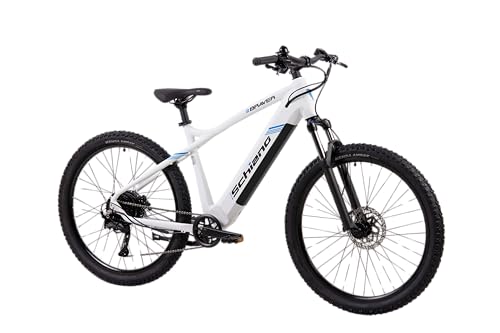 F.lli Schiano Braver, E Bike Mountainbike, 27.5 Zoll, 36V 15Ah Abnehmbarer Akku, Motor 250W 55Nm, MTB Ebike für Herren/Damen, Weiß von F.lli Schiano