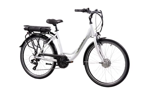 F.lli Schiano E-Moon 26 Zoll E-Bike, City Elektrofahrrad für Damen Herren, Pedelec mit 250W Motor und Shimano 7-Gang-Getriebe von F.lli Schiano