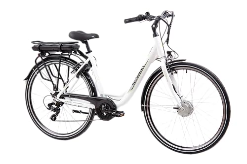 F.lli Schiano E-Moon 26 Zoll E-bike Pedelec , e bike electric Fahrrad für Herren / Damen bis 25 km/h und mit guter Reichweite , Elektrofahrräder , Damenfahrrad mit Motor Gepäckträger 36V Akku Korb von F.lli Schiano