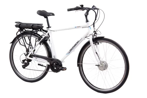F.lli Schiano E-Moon 28 Zoll E-bike Pedelec , e bike electric Fahrrad für Herren / Damen bis 25 km/h und mit guter Reichweite , Elektrofahrräder mit Gepäckträger , Herrenfahrrad mit Motor und 36V Akku von F.lli Schiano
